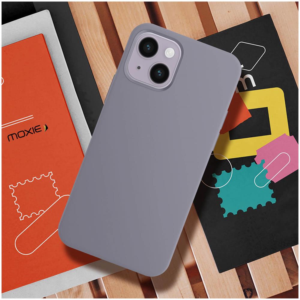 Cover Per Iphone 14 Ibrida Semirigida Sottile Leggera Grigio Lavanda - Foto 5