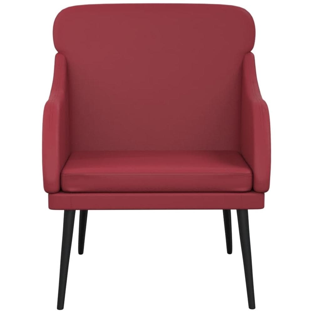 Poltrona Rosso Vino 63x76x80 Cm Similpelle - Foto 3