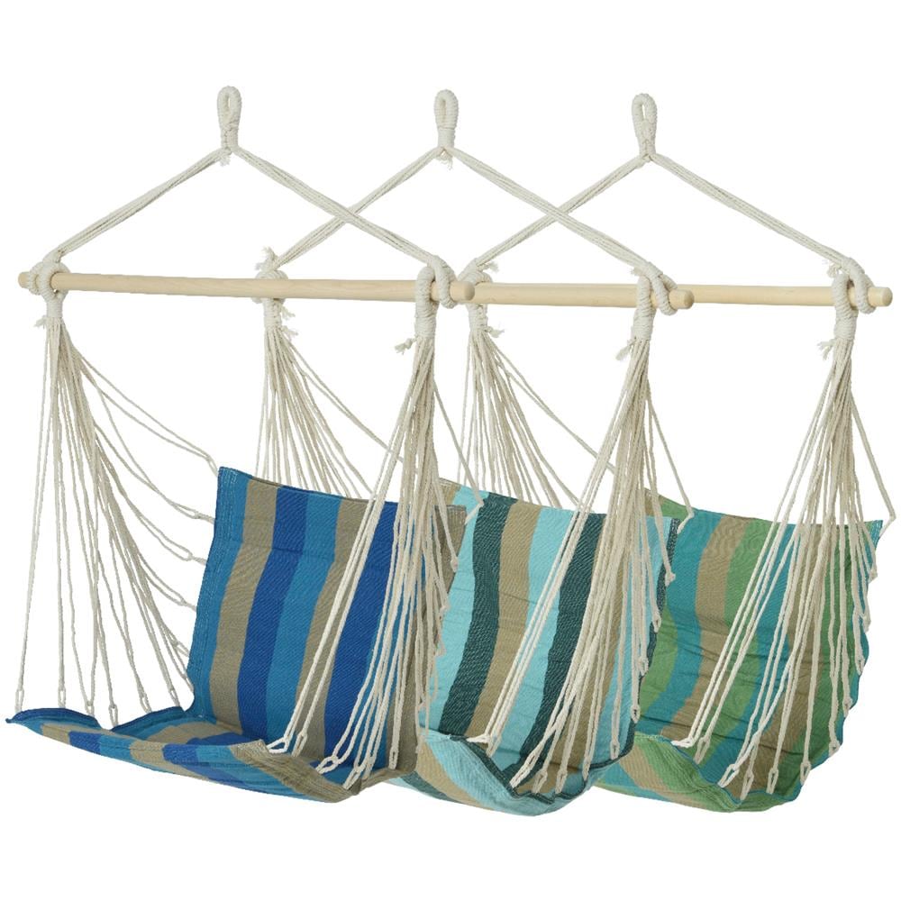 Amaca Cao Benessere Colori Baiadera – Larga, 200kg, Con Bastone In Legno E Custodia, 290cm