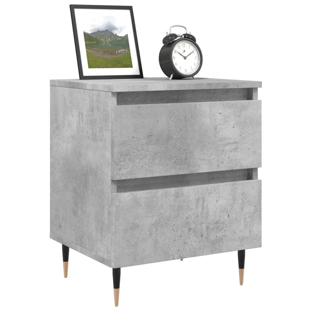 Comodini 2pz Grigio Cemento 40x35x50 Cm In Legno Multistrato - Foto 3