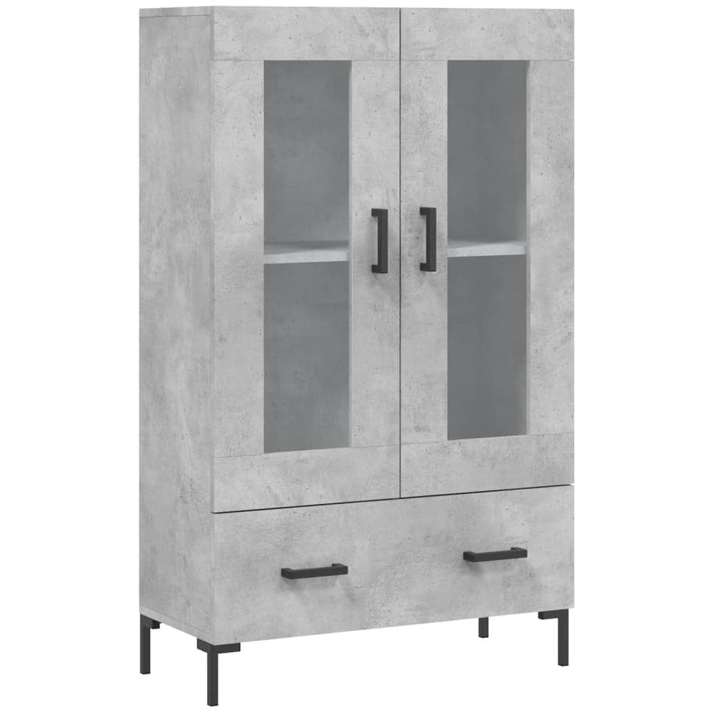 Credenza Grigio Cemento 69,5x31x115 Cm In Legno Multistrato - Foto 2