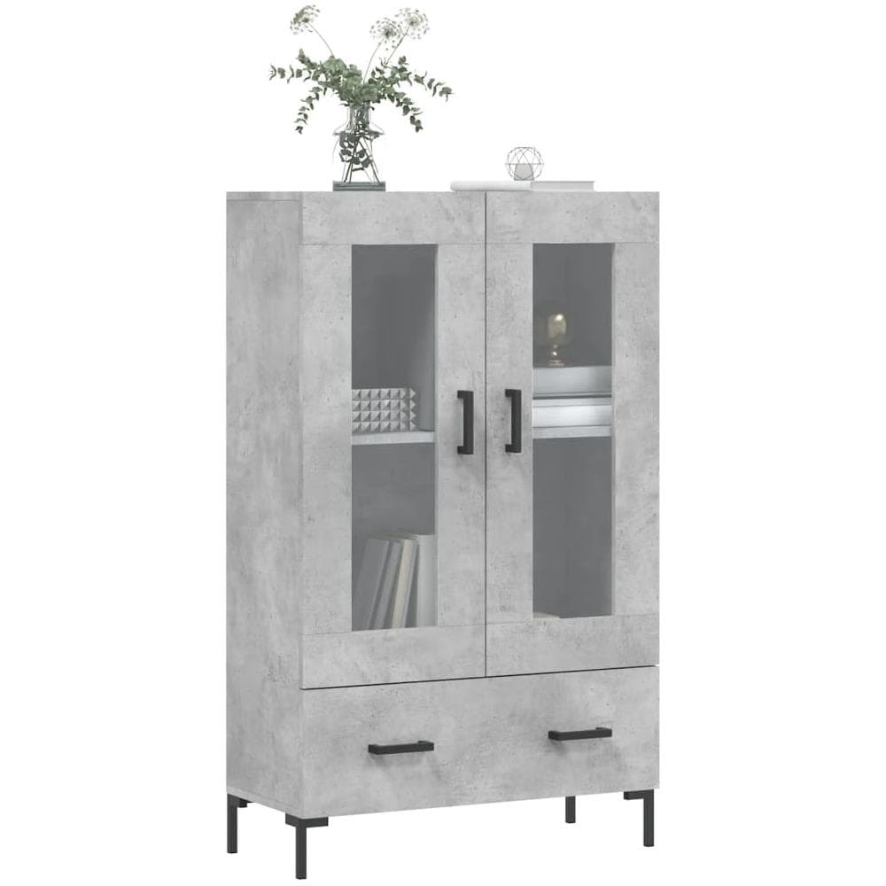 Credenza Grigio Cemento 69,5x31x115 Cm In Legno Multistrato - Foto 3