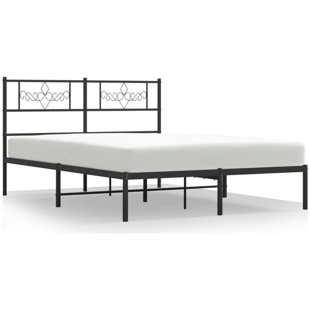 Giroletto Con Testiera In Metallo Nero 120x200 Cm - Foto 2