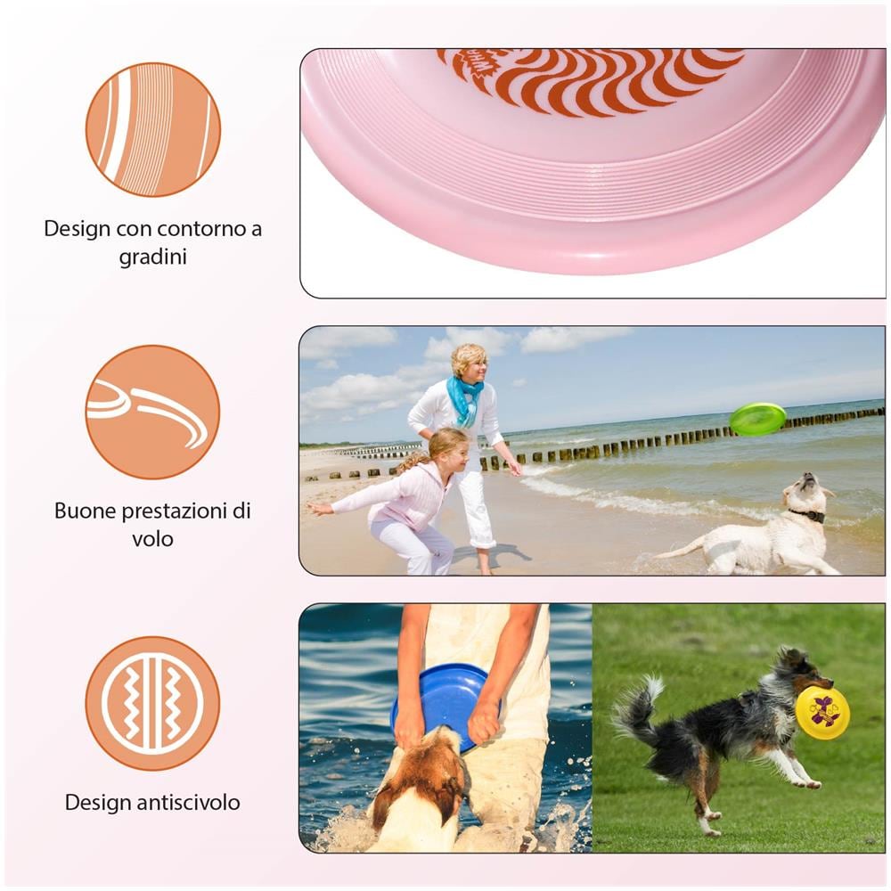 Frisbee 4 Pack Dischi Volanti per Bambini dai 5+ anni, 23.75cm - 100g - Foto 2
