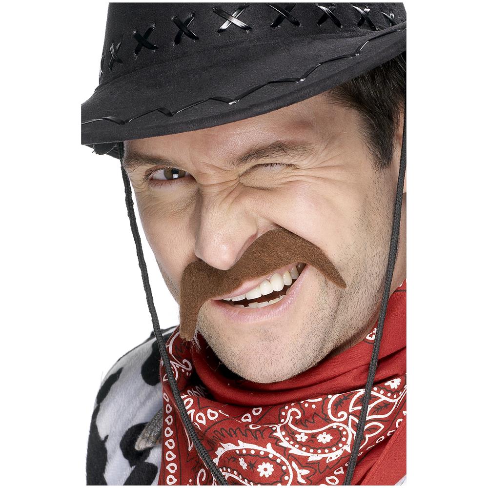Baffi Per Adulto Da Cowboy Nera - Foto 1