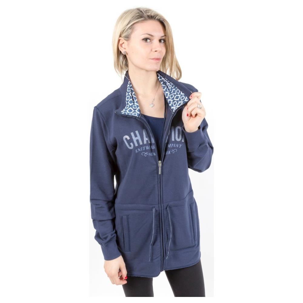 Felpa Donna Full Zip Blu Xxl - Foto 2