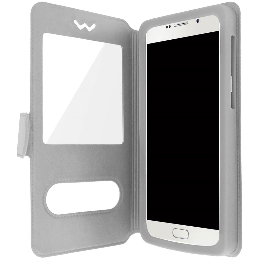 Custodia Stand Doppia Finestra Universale Taglia Xxl - Argento - Foto 1