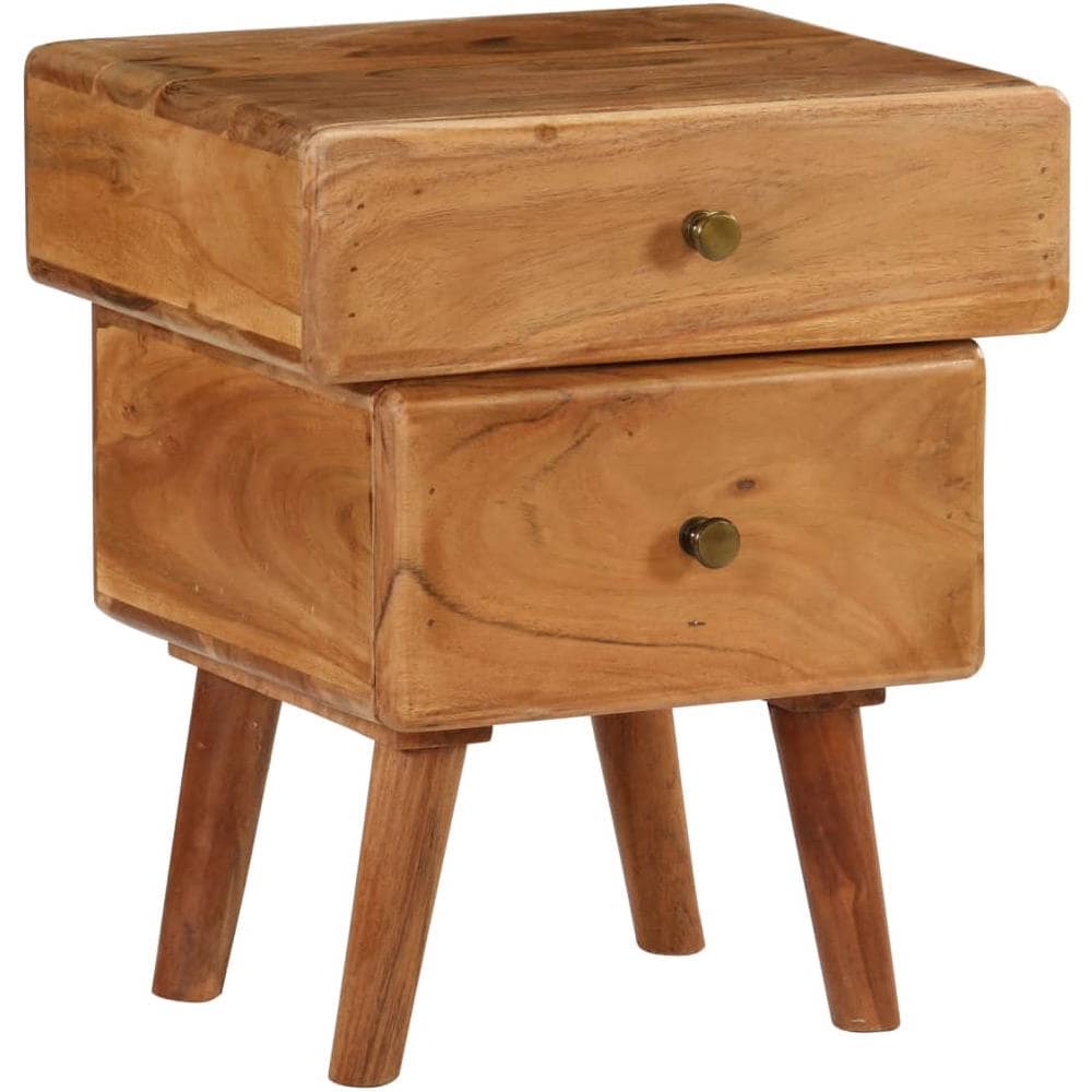 SKM Comodino 45x35x40 cm in Legno Massello di Recupero