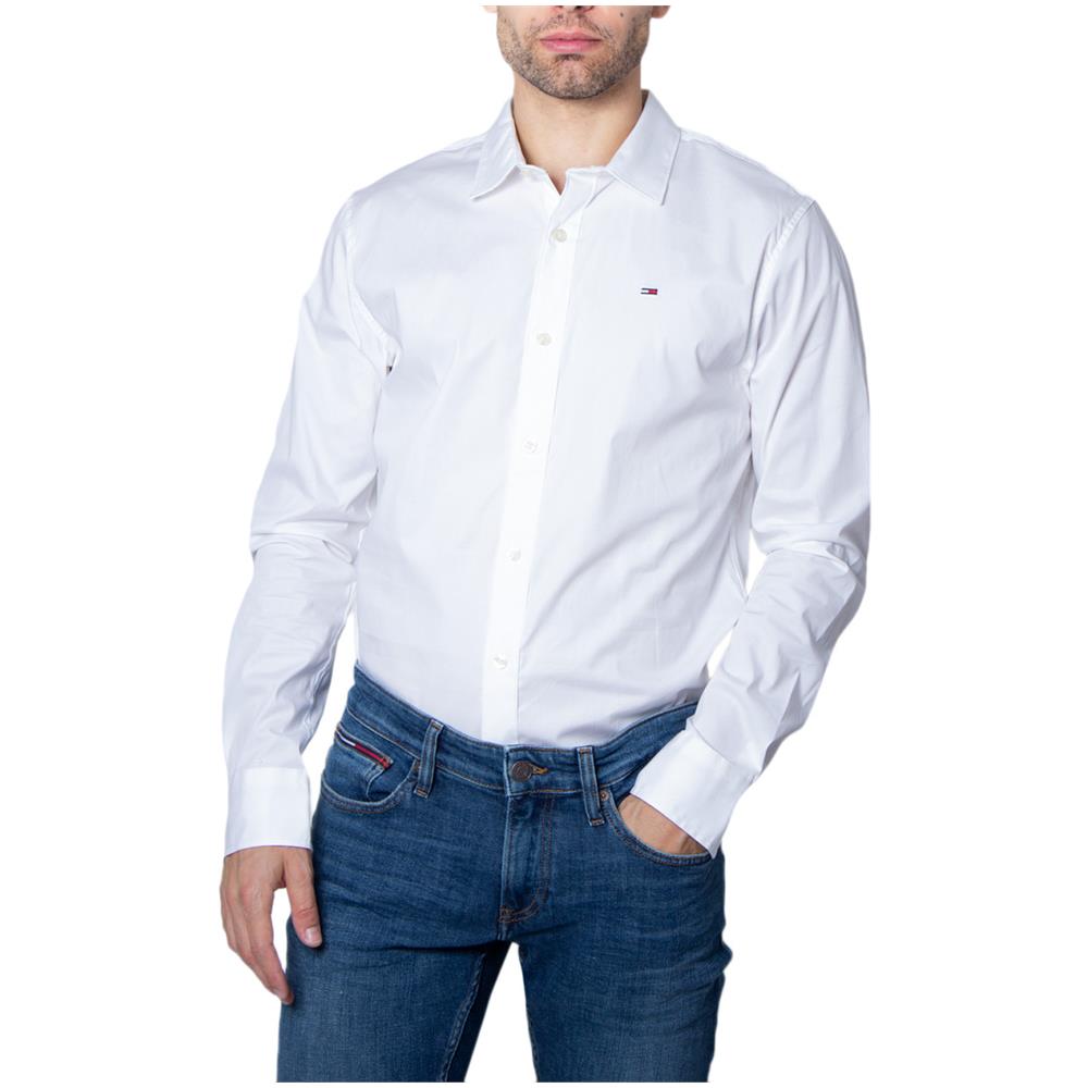 Camicia Uomo Tommy Jeans Dm0dm04405 Orig. stretch 100 Classic White - Foto 1