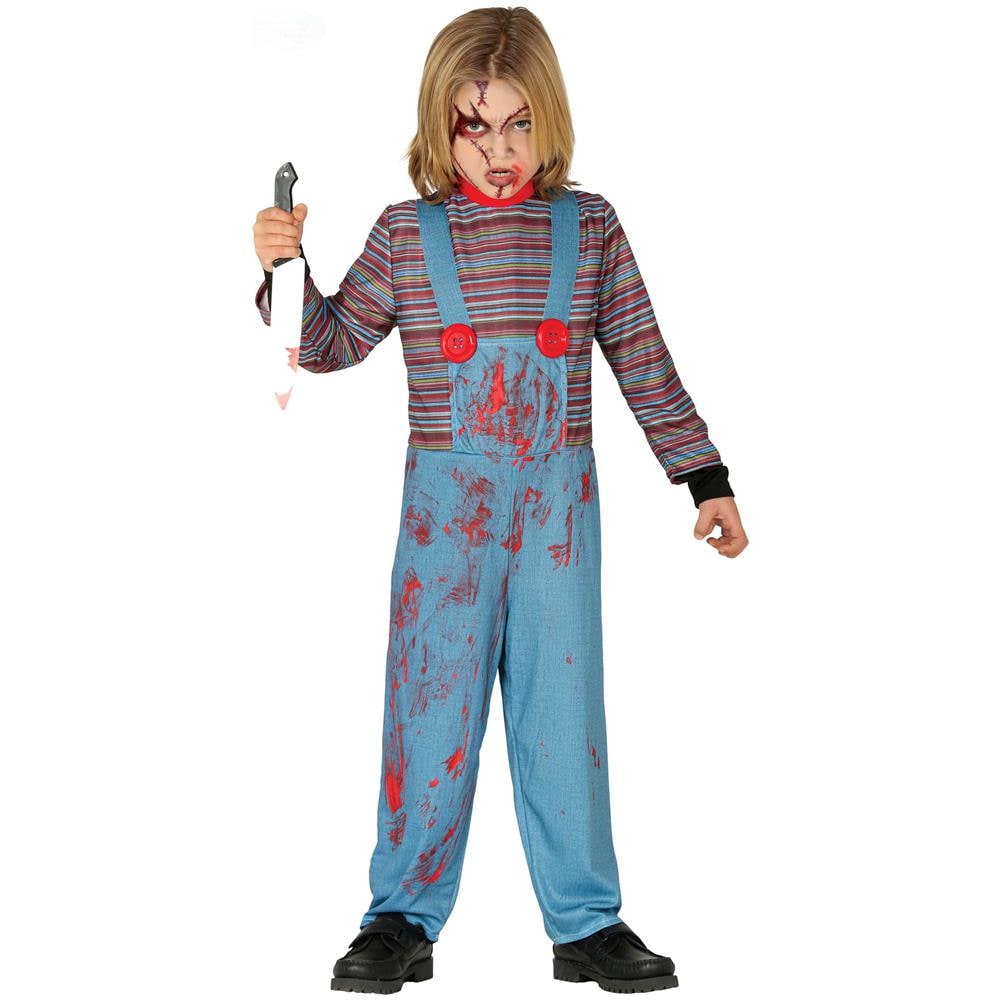 Costume Bambola Diabolica Per Bambino - Taglia: 10-12 Anni (142-148 Cm)  - Foto 1