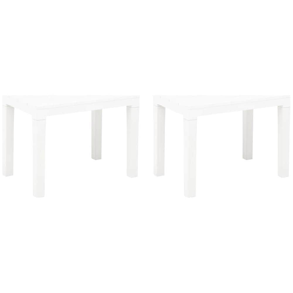 Panchine Da Giardino 2 Pz Bianco In Plastica - Foto 1