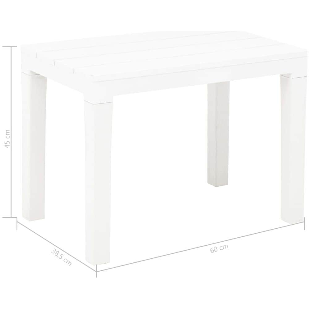 Panchine Da Giardino 2 Pz Bianco In Plastica - Foto 6