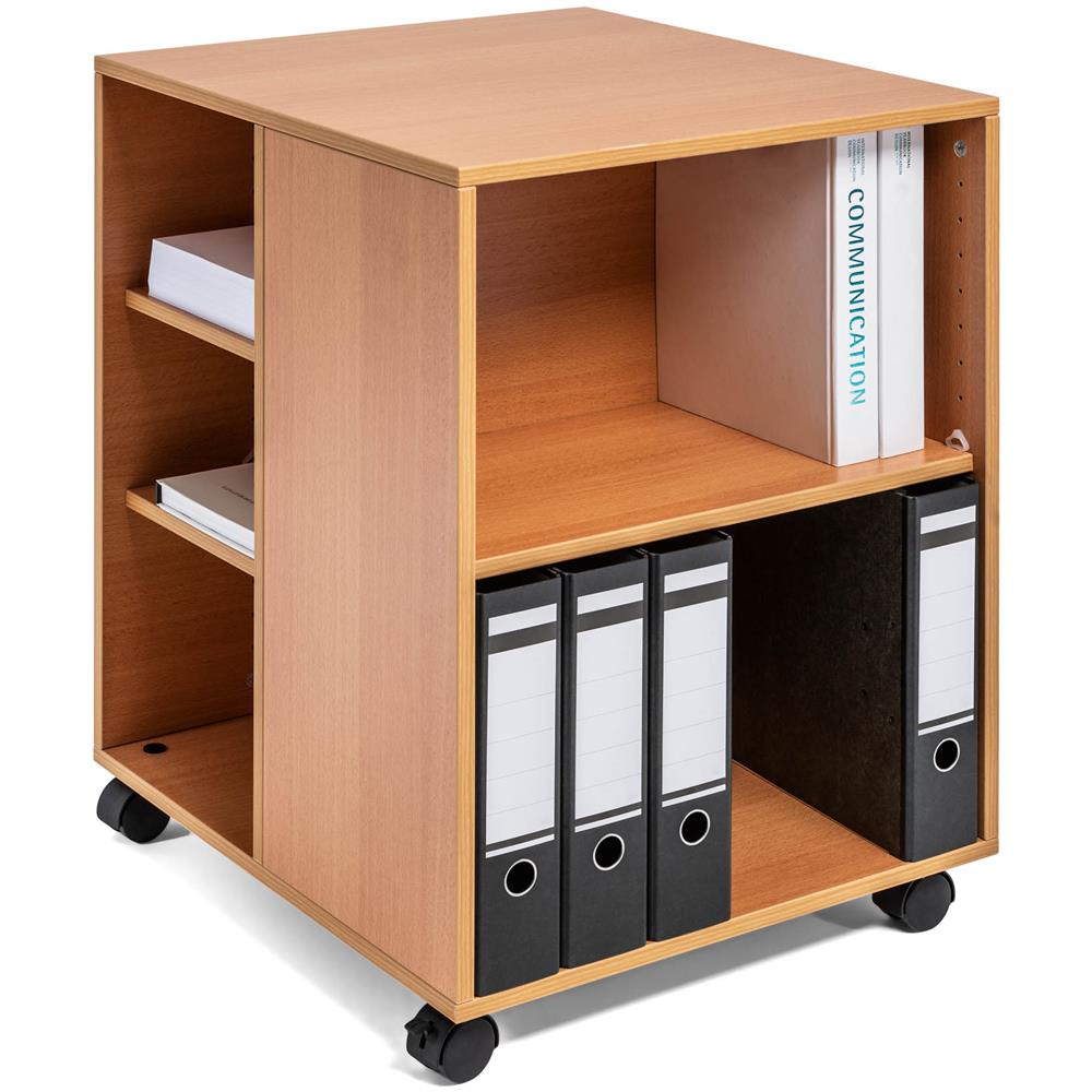311347 - Carrello Multifunzionale 74/59 Aperto Su 3 Lati Con 6 Ripiani, 528 X 748 X 592 Mm, Faggio - Foto 1