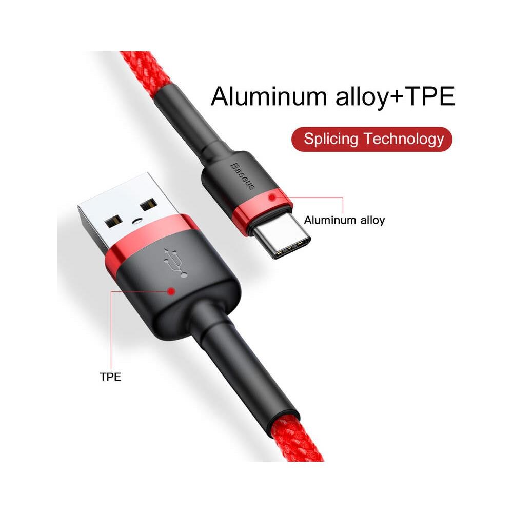 Type-c Cafule Cavo 2a 2m Red + Red (catklf-c09)  - Foto 2