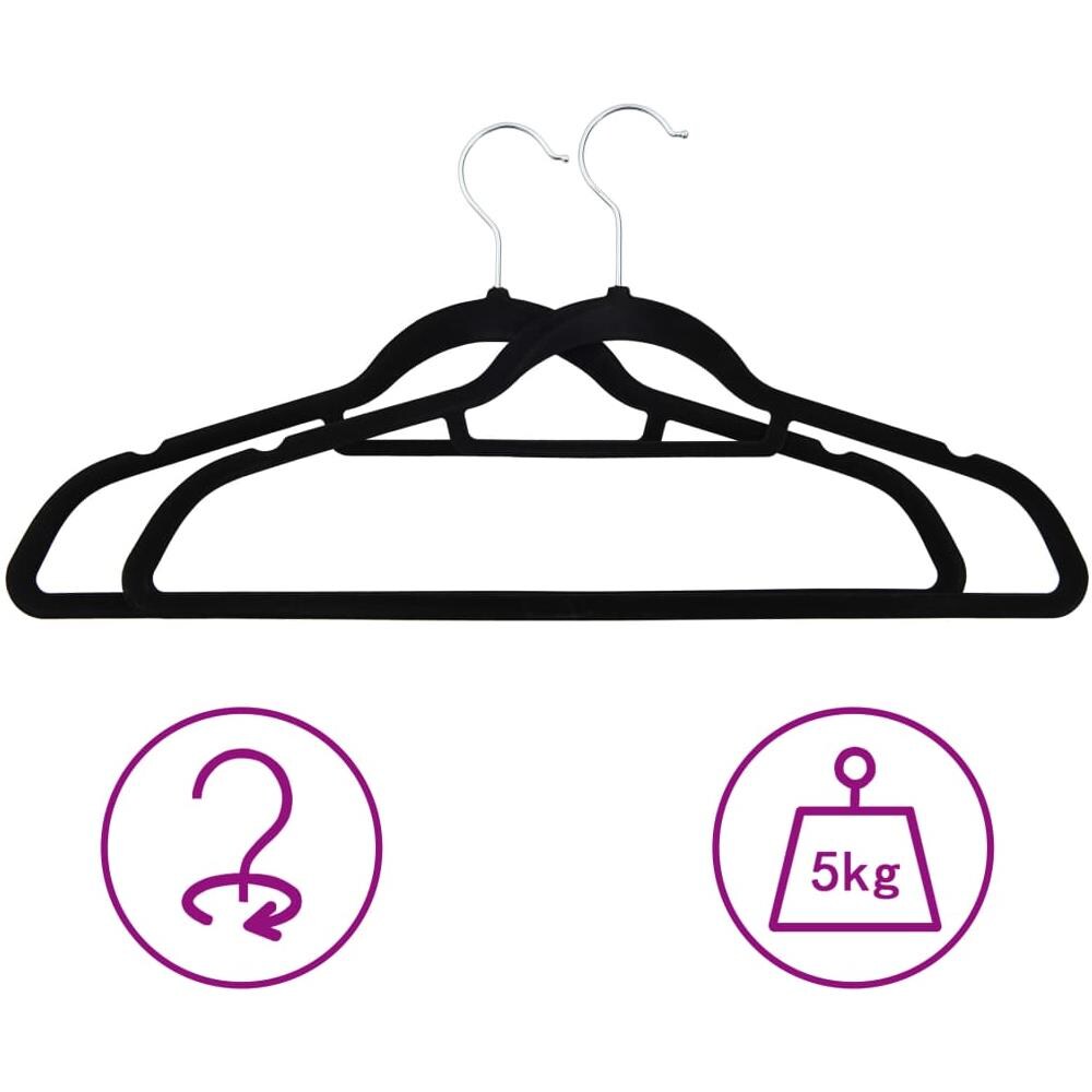 Set Appendiabiti 100 pz Antiscivolo Nero in Velluto - Foto 3