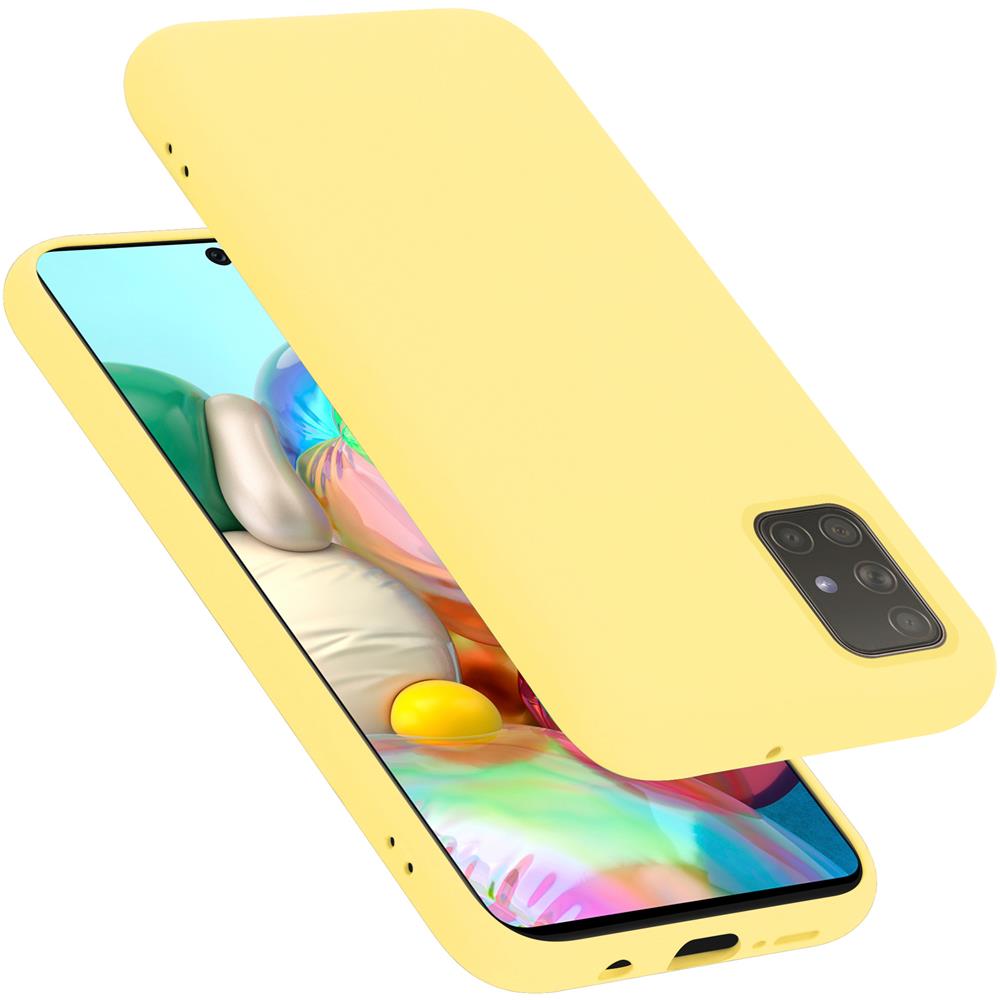 Custodia Compatibile Con Samsung Galaxy A51 4g / M40 In Liquid Giallo - Coperchio Protettivo In Silicone Tpu Flessibile - Foto 1