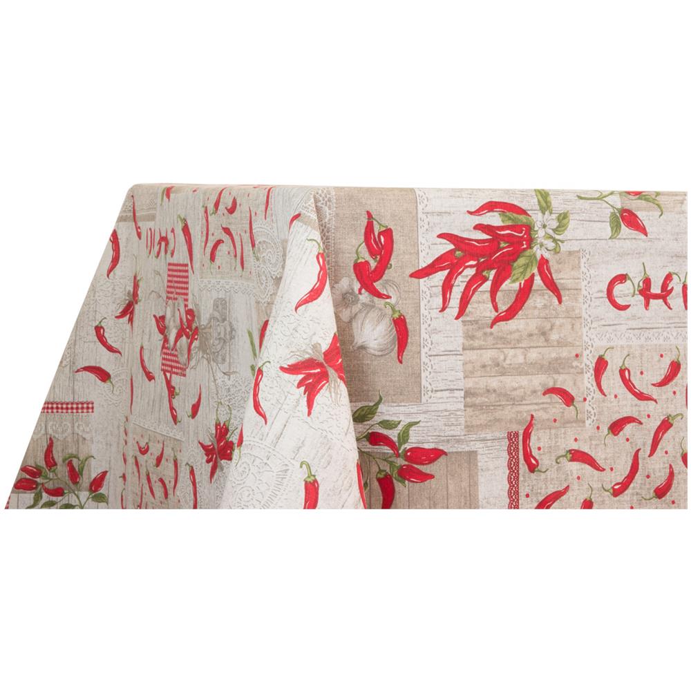 Tovaglia Cucina Copritavolo 100% Cotone Made Italy Disegno Peperoncino Rp 140x180 Peperoncino - Foto 6