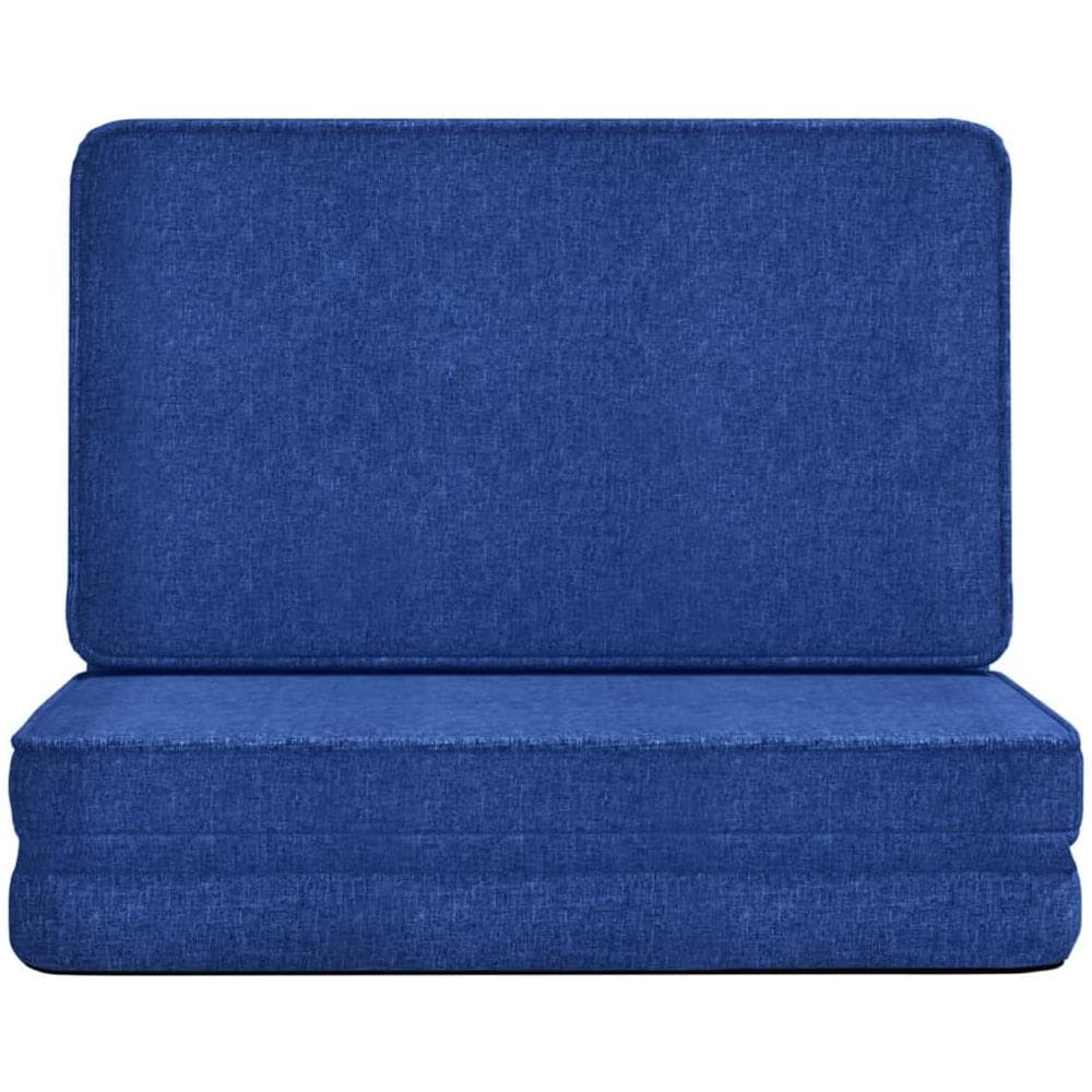 Sedia A Sdraio Da Terra Pieghevole Blu In Tessuto - Foto 3