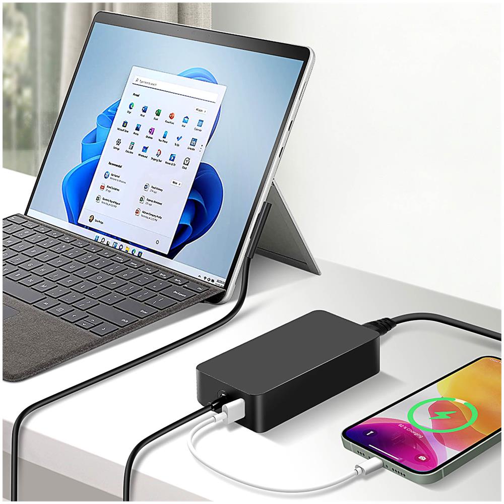 Caricabatterie 60w Per Microsoft Surface Pro 9 Surface Pro 8 E Surface Pro 7 - Foto 5