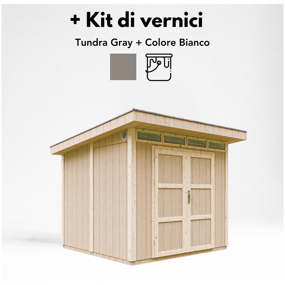 Casetta da giardino con pannelli in legno Lp Smartside 5,9 m² con pavimento e piastrelle bituminose - L161x294x239 cm - M903a - Grigio Tundra - Foto 2