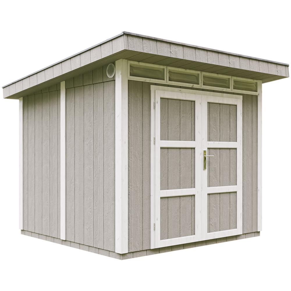 Casetta da giardino con pannelli in legno Lp Smartside 5,9 m² con pavimento e piastrelle bituminose - L161x294x239 cm - M903a - Grigio Tundra - Foto 1