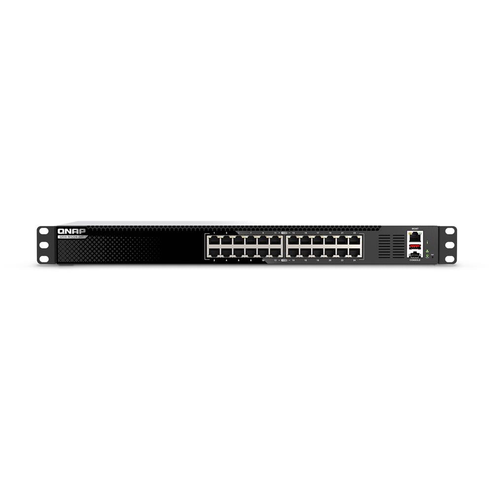 QSW-M3224-24T switch di rete Gestito L3 10G Ethernet (100/1000/10000) 1U Nero, Argento - Foto 1