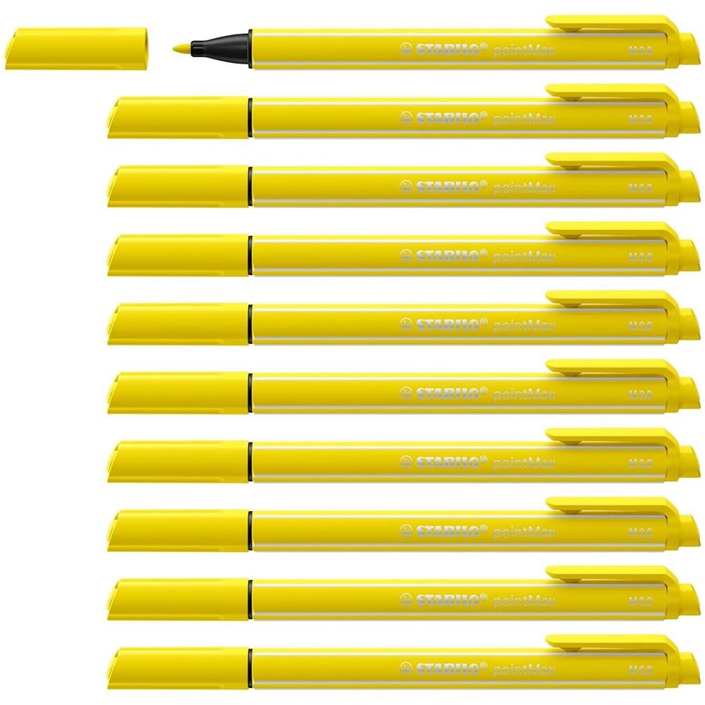 pointMax - Fineliner Premium - Confezione da 10 - Giallo limone - Foto 1