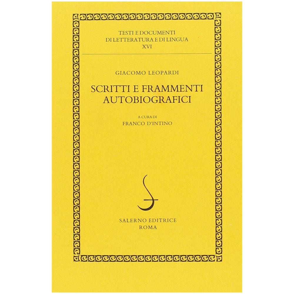 Giacomo Leopardi - Scritti e frammenti autobiografici - Foto 1