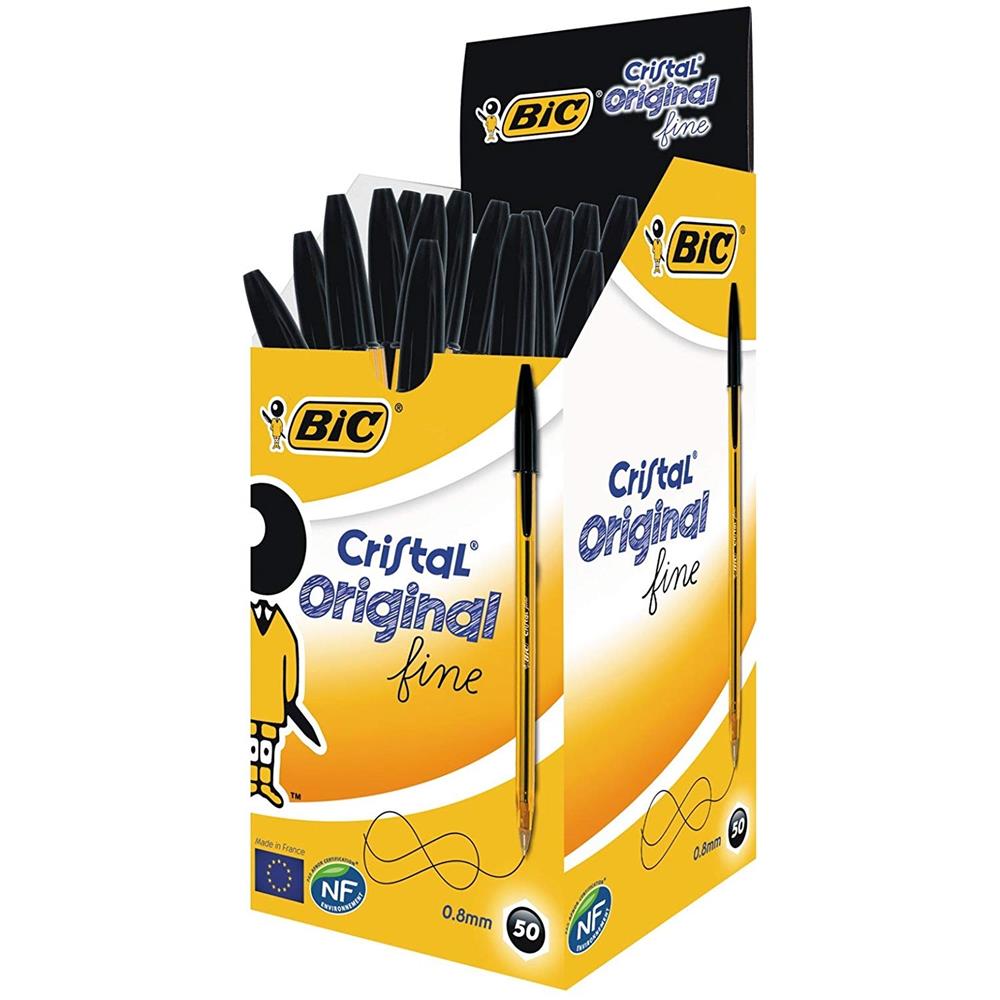 872731 - Penna A Sfera Cristal Original Fine - 0,8 Mm - Nero - Conf. 50 Pz - Foto 1