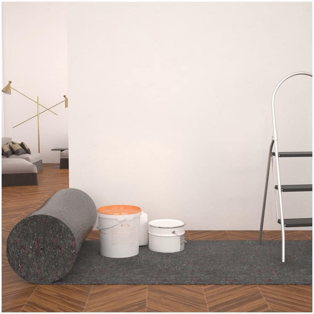 Telo Protettivo Per Pittori Antiscivolo 2 Pz 50m 180g / m² Grigio - Foto 1