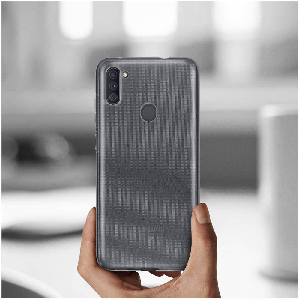 Cover Samsung Galaxy A11 Silicone + Vetro Temperato Bordi Neri - Foto 2