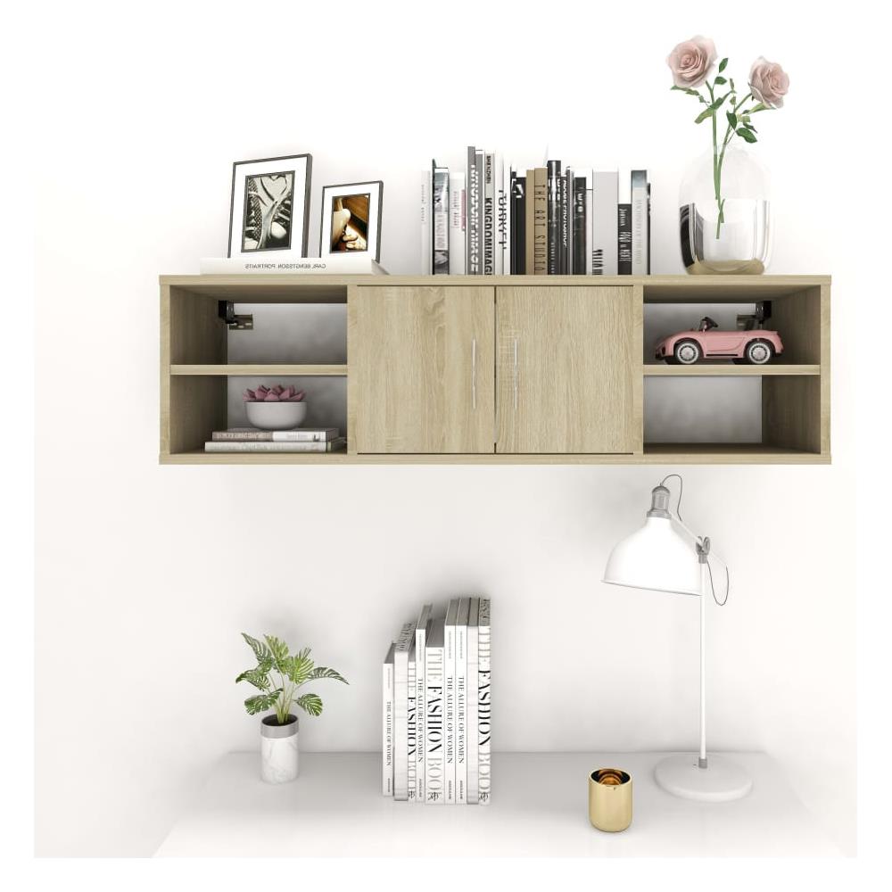 Scaffale a Parete Rovere Sonoma 102x30x29 cm Legno Multistrato - Foto 2