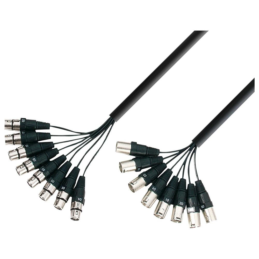 K3 L8 MF 0300 3m 8 x XLR (3-pin) 8 x XLR (3-pin) Nero cavo audio - Foto 1