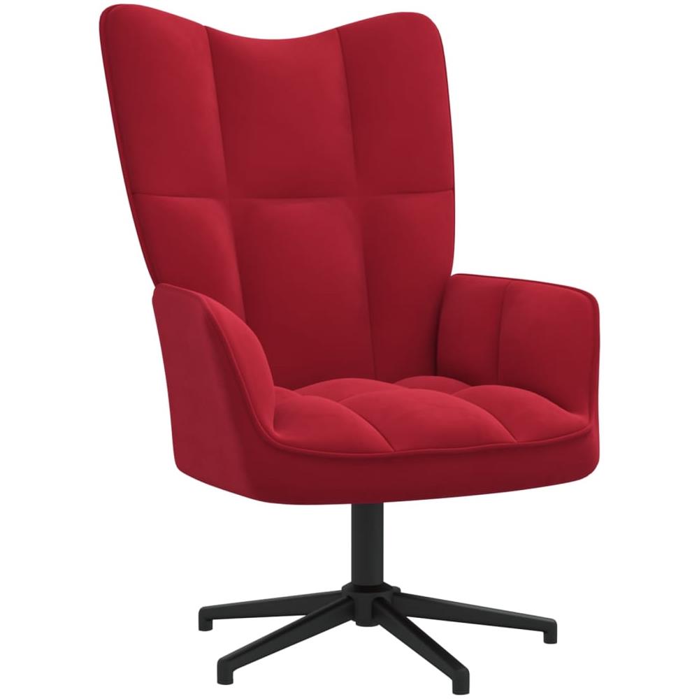 Poltrona Relax Rosso Vino In Velluto - Foto 1