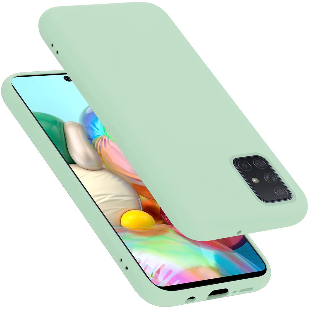 Custodia Compatibile Con Samsung Galaxy A51 4g / M40 In Liquid Verde Chiaro - Coperchio Protettivo In Silicone Tpu Flessibile - Foto 1