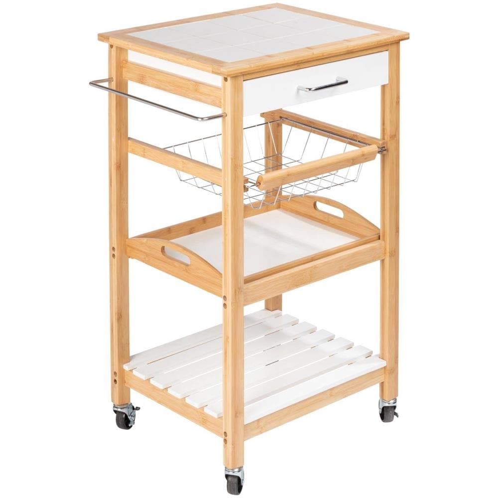 Finja, Legno Di Bambù+mdf, Bianco, Wenko - Foto 1