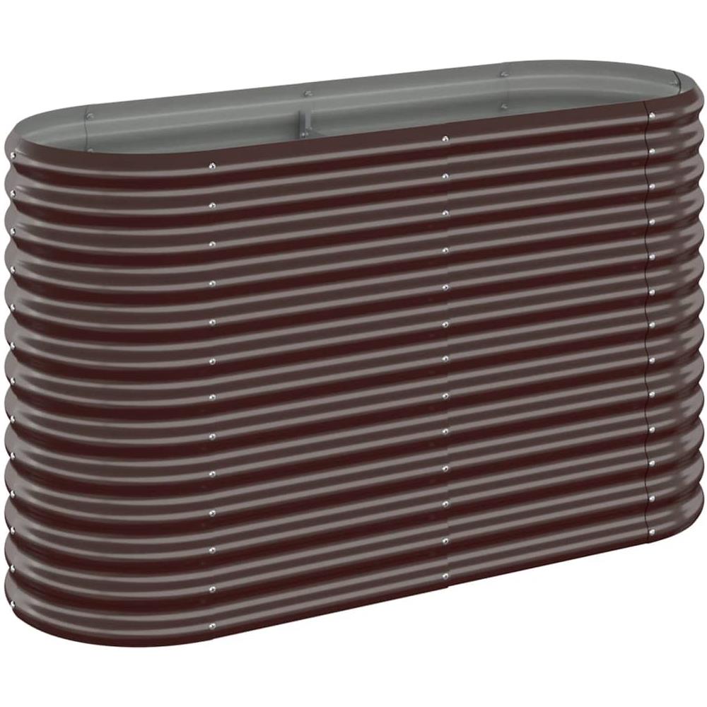 Letto Giardino Acciaio Verniciato a Polvere 114x40x68cm Marrone - Foto 1