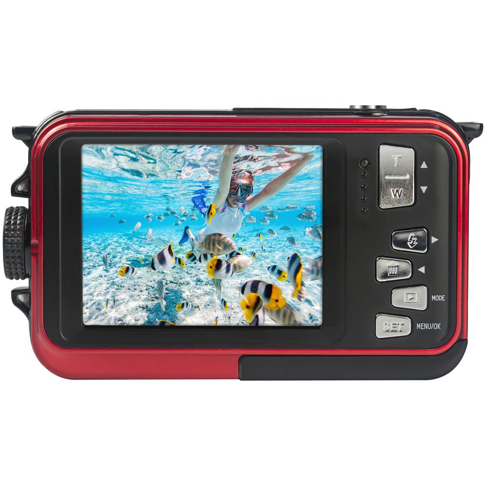 Realishot WP8000 Fotocamera Subacquea 24 MP CMOS Digital Zoom 16X Colore Rosso - Foto 2