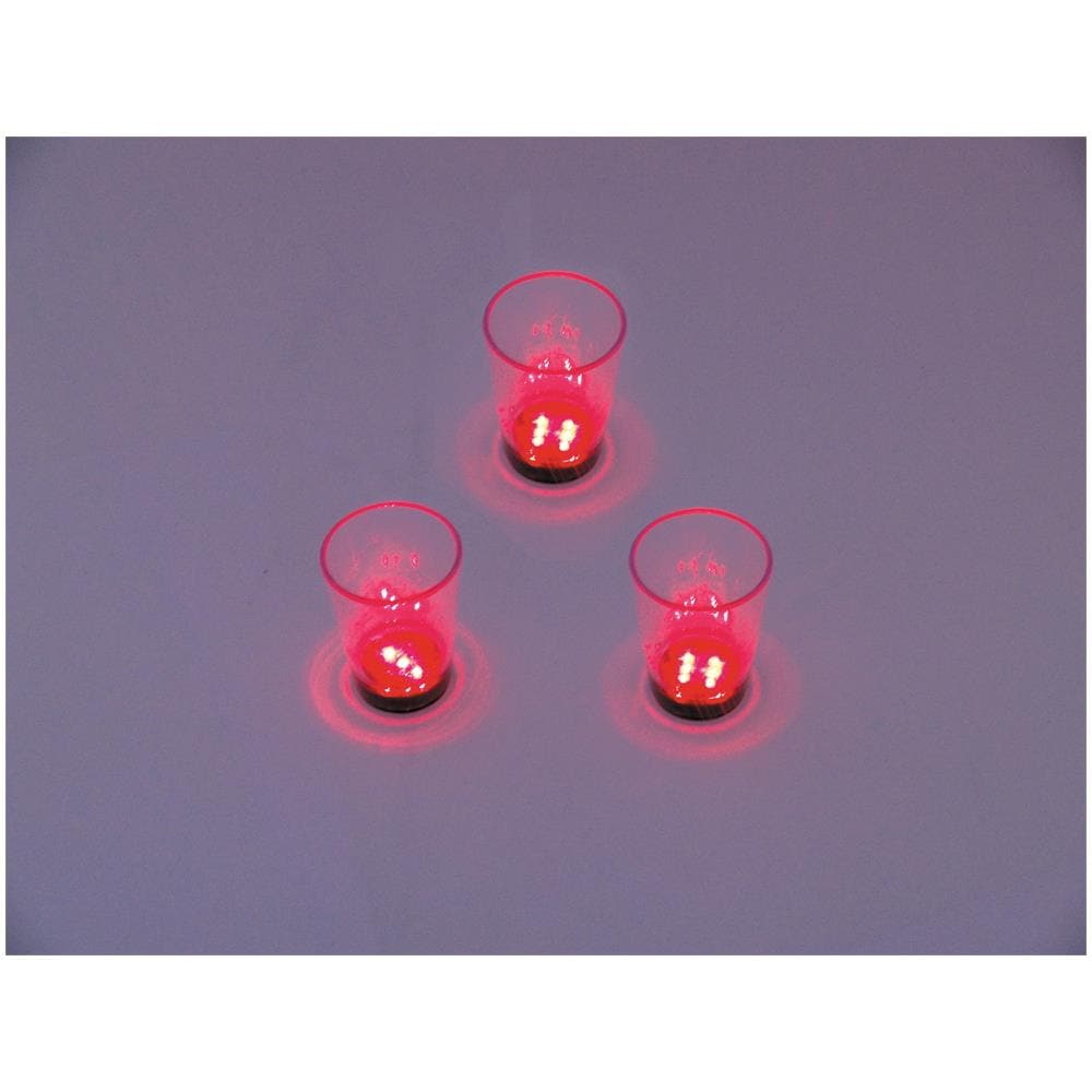 Led Glass 2oz With Dice Play, Red, 3x - Foto 1