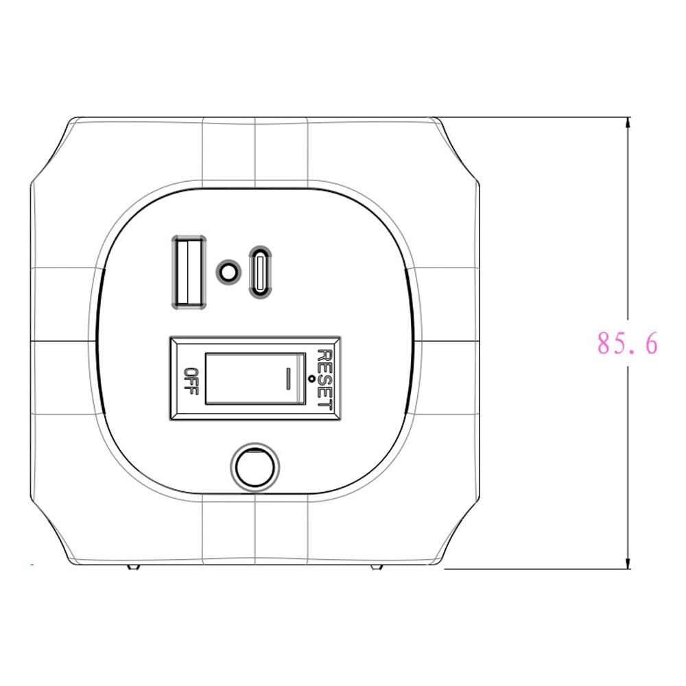 Multipresa A Cubo 4 Posti Con Usb-a E Usb-c Qc3.0 E Ricarica Wireless - Foto 2