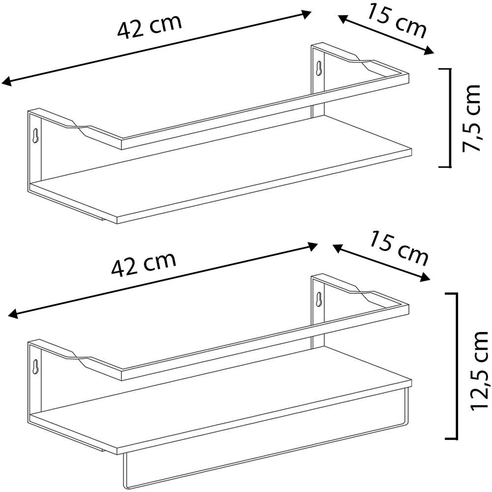 Set Di 2 Mensole Da Muro Xavi Con Portasciugamani - Foto 4