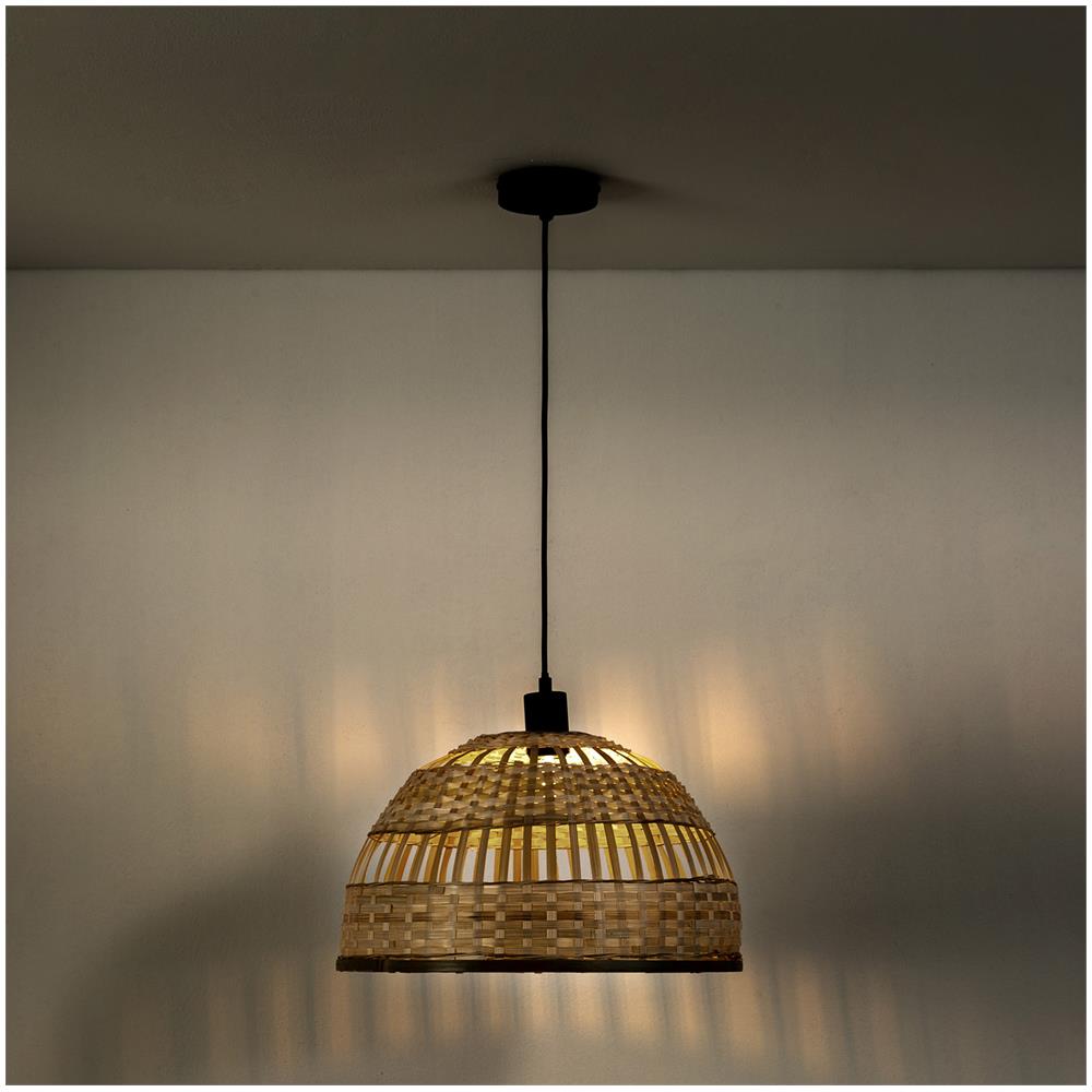 Lampada Da Soffitto In Bambù Suyen, Diametro 39,5 Cm - Foto 5