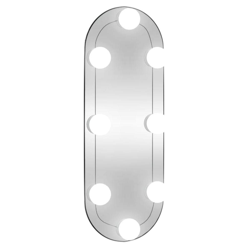 Specchio Da Parete Con Luci Led 15x40 Cm Vetro Ovale - Foto 2