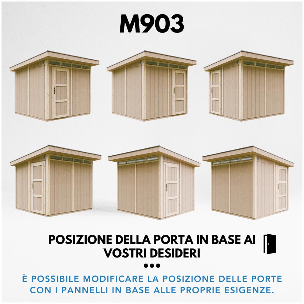 Casetta da giardino con pannelli in legno Lp Smartside 5,9 m² con pavimento e piastrelle bituminose - L161x294x239 cm - M903 - Terra Marrone - Foto 2
