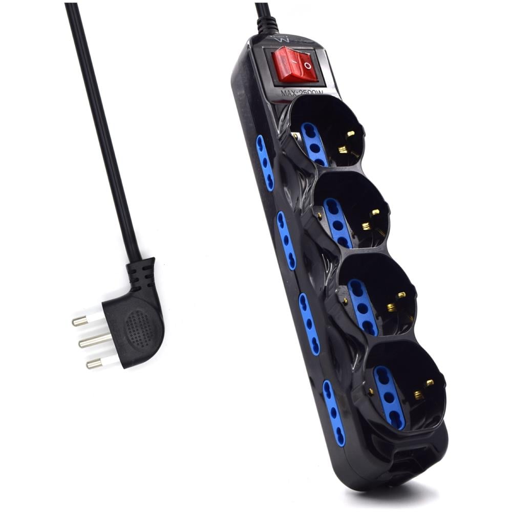 EW3855 prolunghe e multiple 1,5 m 12 presa (e) AC Interno Nero - Foto 1