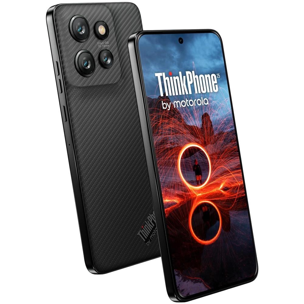 ThinkPhone 25 5G - Smartphone 6.36” FHD+, 8GB RAM, 256GB, Tripla Fotocamera 50MP, MediaTek 7300, Android 14, Batteria 4310mAh - Nero - Foto 1