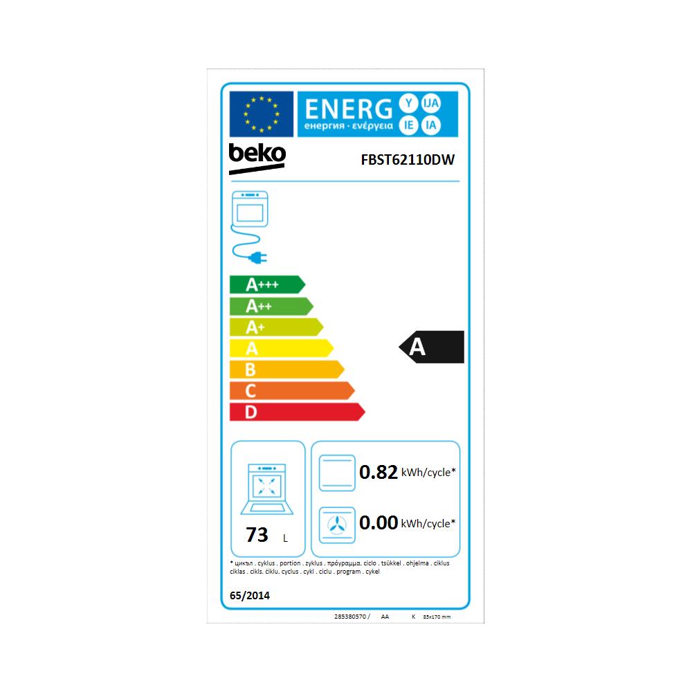 Forno Elettrico Statico con Grill Elettrico e Timer,coperchio in metallo, ventilazione tangenziale, Classe A, Bianco - Foto 2