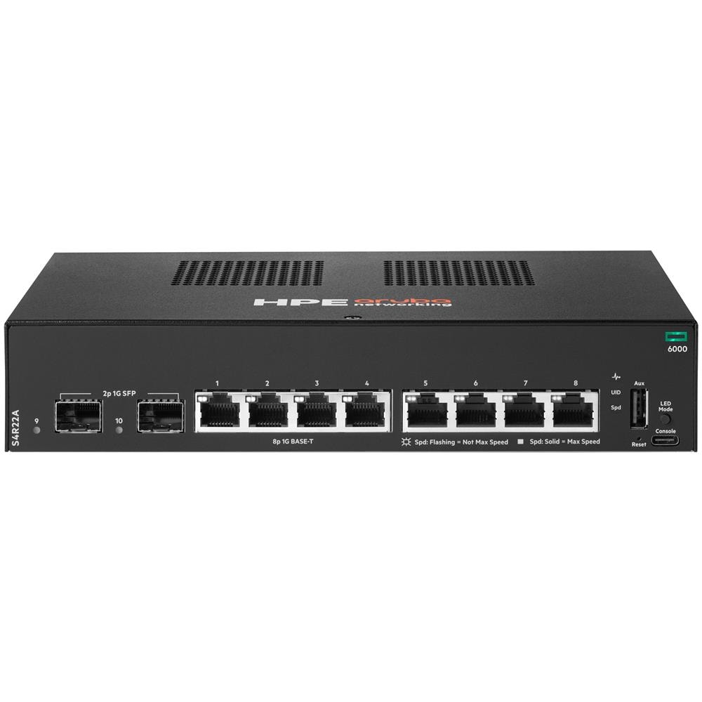 Aruba Networking CX 6000 8p 10M / 100M / 1G 2p SFP 1G Switch - Foto 1