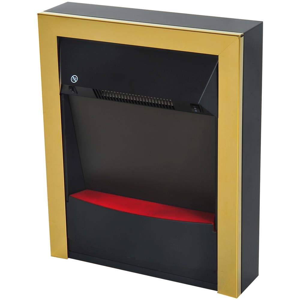 Camino Elettrico Da Incasso O Terra 2000w, Dorato, 48x19x59cm - Foto 3