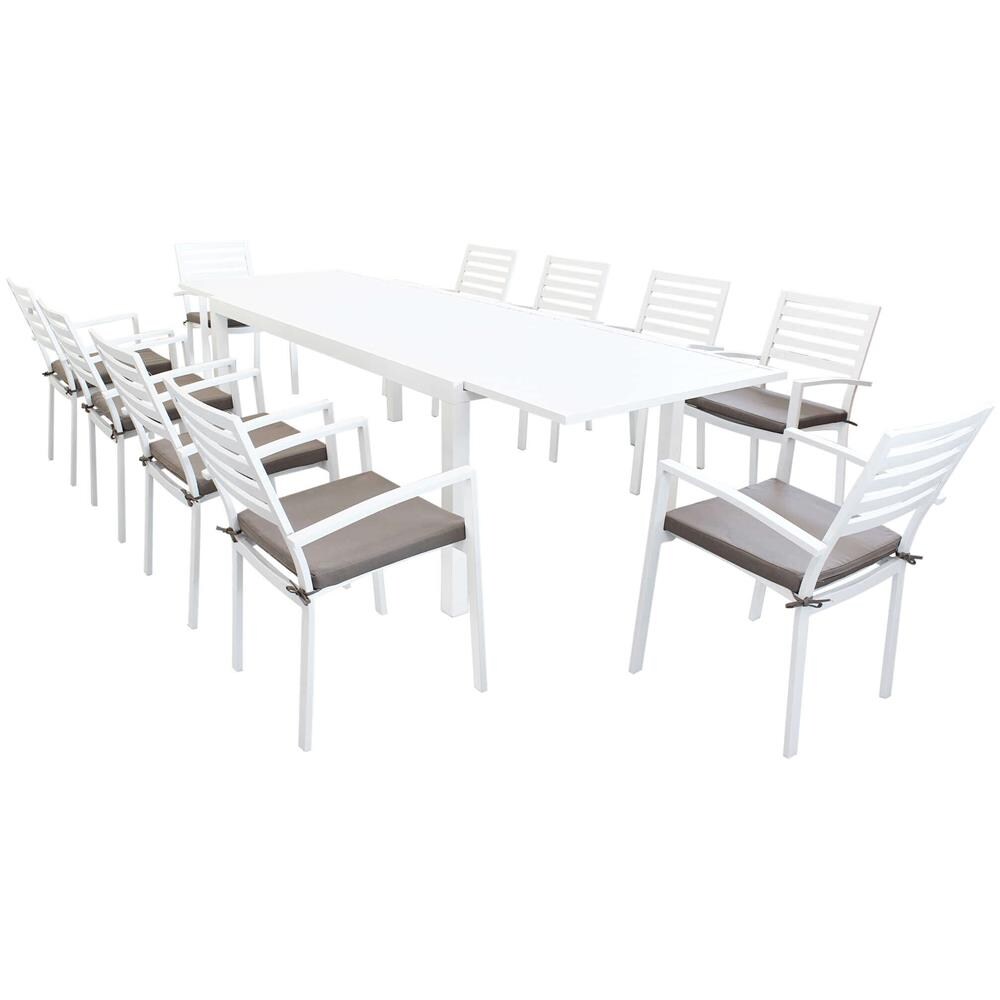 Dexter - Set Tavolo In Alluminio Cm 200/300 X 100 X 74 H Con 10 Poltrone Dexter - Foto 1